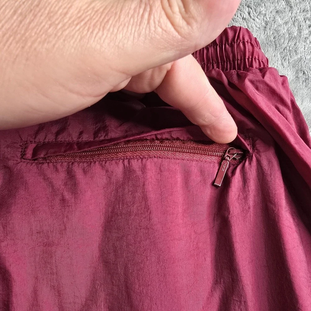 Vintage Nike Track Pants Mens Size XXL Burgundy Baggy Mesh Lined Windbreaker Y2K